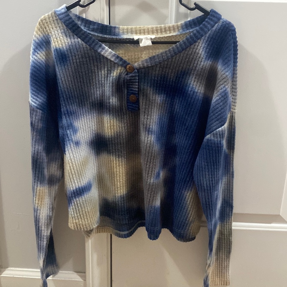 Tiny Willow Blue/Gray/White/Tan Color Mix Size Small Sweater